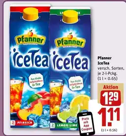 REWE Pfanner icetea Angebot