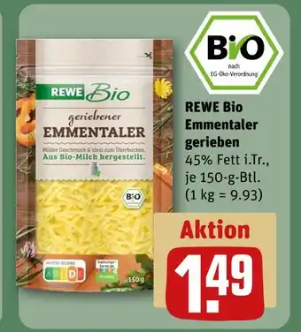 REWE Rewe bio emmentaler gerieben Angebot