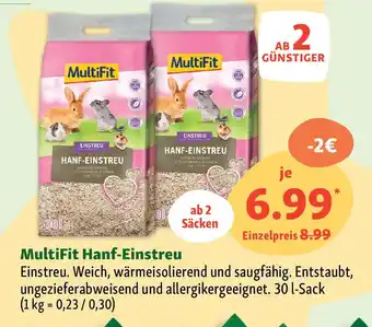 Fressnapf MultiFit Hanf-Einstreu Angebot