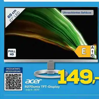 Euronics Berlet Acer R270smix Tft Display Angebot