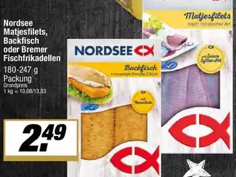 L. STROETMANN GROSSMARKT Nordsee Matjesfilets, Backfisch oder Bremer Fischfrikadellen Angebot