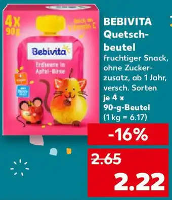 Kaufland BEBIVITA Quetschbeutel Angebot
