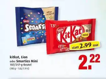 Markant Kitkat, Lion Oder Smarties Mini Angebot