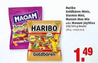 Markant Haribo Goldbären Minis, Starmix Mini, Maoam Mao Mix Oder Maoam Joystixx Angebot