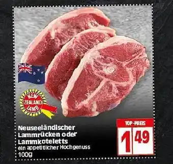 Elli Markt Neuseeländischer Lammrücken Oder Lammkoteletts 100g Angebot