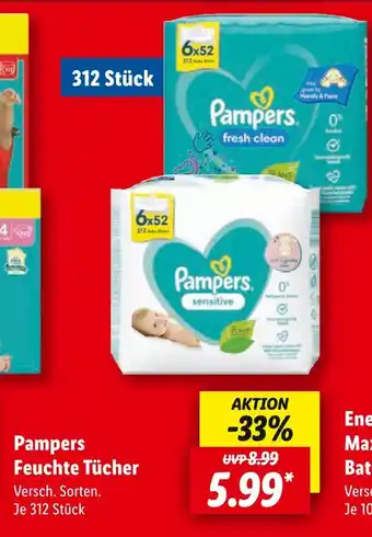 Lidl Pampers feuchte tücher Angebot