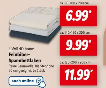 Lidl Livarno home feinbiber-spannbettlaken Angebot