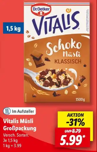 Lidl Dr. oetker vitalis müsli großpackung Angebot