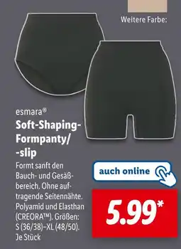 Lidl Esmara soft-shaping-formpanty/-slip Angebot