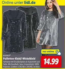 Lidl Esmara pailletten-kleid/-wickelkleid Angebot