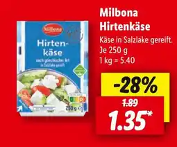 Lidl Milbona hirtenkäse Angebot