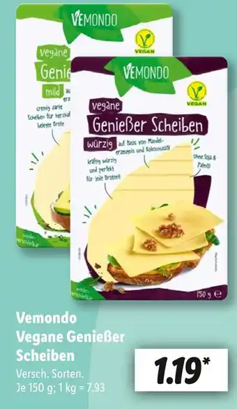 Lidl Vemondo vegane genießer scheiben Angebot