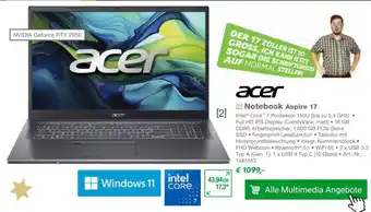 EP acer Notebook Aspire 17 Angebot