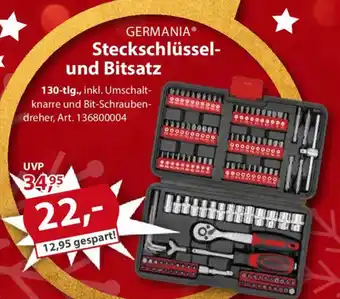 Sonderpreis Baumarkt GERMANIA Steckschlüssel- und Bitsatz Angebot