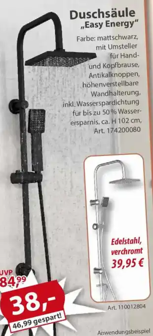 Sonderpreis Baumarkt Duschsäule ,,Easy Energy" Angebot