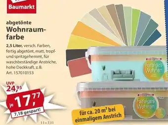 Sonderpreis Baumarkt abgetönte Wohnraumfarbe Angebot