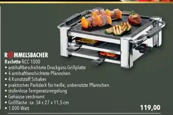 CITTI Markt ROMMELSBACHER Raclette RCC 1000 Angebot