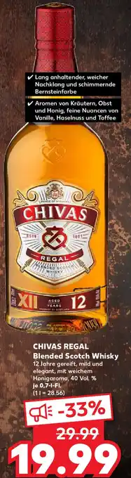 Kaufland CHIVAS REGAL Blended Scotch Whisky Angebot