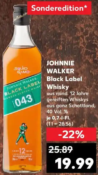 Kaufland JOHNNIE WALKER Black Label Whisky Angebot