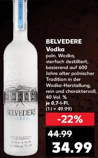 Kaufland BELVEDERE Vodka Angebot