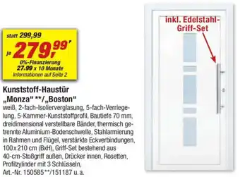 toom Baumarkt Kunststoff-Haustür ,,Monza"/Boston Angebot