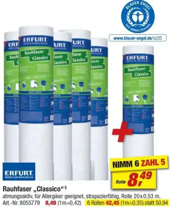 toom Baumarkt ERFURT Rauhfaser ,,Classico" Angebot