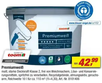 toom Baumarkt Premiumweiß Angebot