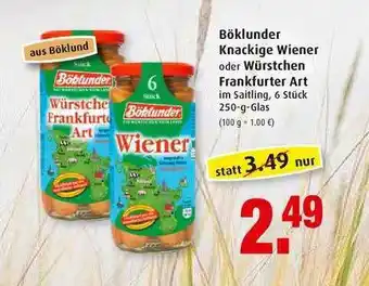 Markant Böklunder Knackige Wiener Oder Würstschen Frankfurten Art Angebot