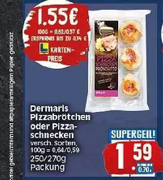 Elli Markt Dermaris Pizzabrötchen Oder Pizzaschnecken 250/270g Angebot