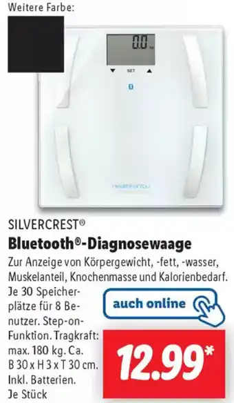 Lidl SILVERCREST Bluetooth Diagnosewaage Angebot