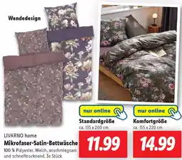 Lidl LIVARNO home Mikrofaser Satin-Bettwäsche Angebot