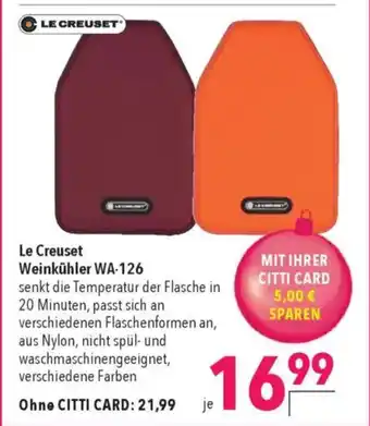 CITTI Markt Le Creuset Weinkühler WA-126 Angebot