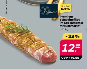 NETTO Premieur schweinefilet im speckmantel mit rosmarin Angebot