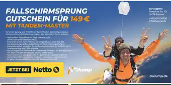 NETTO Go jump fallschirmsprung gutschein Angebot