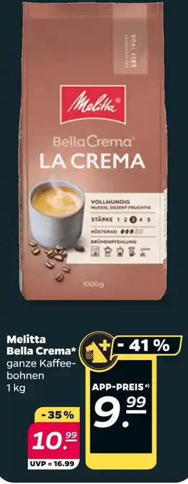 NETTO Melitta bella crema ganze kaffeebohnen Angebot