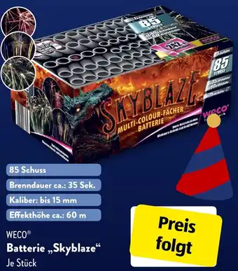 Aldi Süd WECO Batterie „Skyblaze“ Angebot