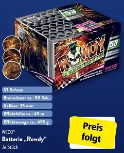 Aldi Süd WECO Batterie „Rowdy“ Angebot