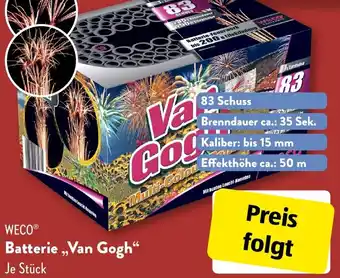 Aldi Süd WECO Batterie ,,Van Gogh" Angebot