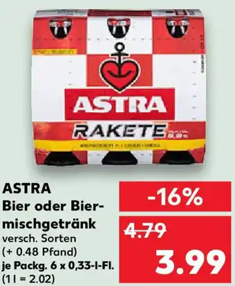 Kaufland ASTRA Bier oder Biermischgetränk Angebot