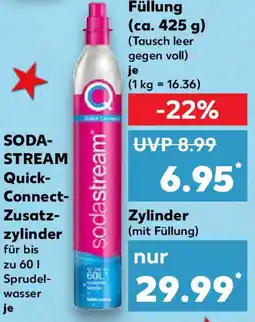 Kaufland SODA STREAM Quick Connect Zusatzzylinder Angebot