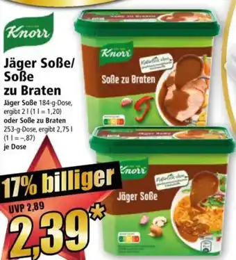 Norma Knorr Jäger Soẞe/ Soße zu Braten Angebot