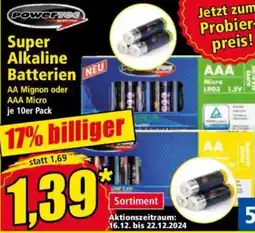 Norma PowerTec Super Alkaline Batterien Angebot