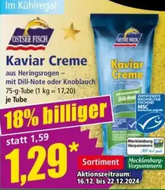 Norma OSTSEE FISCH Kaviar Creme Angebot