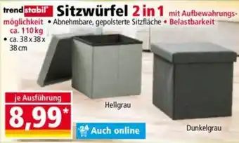 Norma trend stabil Sitzwürfel 2 in 1 Angebot