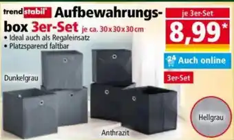 Norma trend stabil Aufbewahrungs- box 3er-Set je ca. 30x30x30cm Angebot