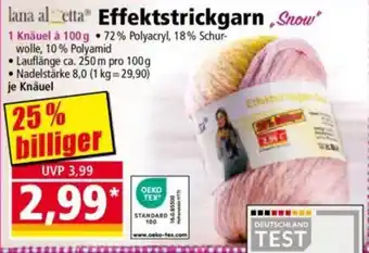 Norma lana al etta Effektstrickgarn, Snow Angebot