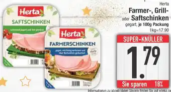 E-Center Herta Farmer-, Grill oder Saftschinken Angebot
