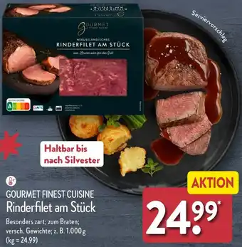 Aldi Nord GOURMET FINEST CUISINE Rinderfilet am Stück Angebot