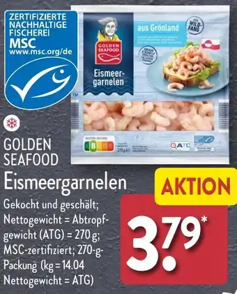 Aldi Nord GOLDEN SEAFOOD Eismeergarnelen Angebot