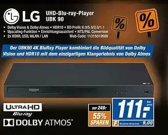 HEM Expert Lg Uhd-blu-ray-player Ubk90 Angebot